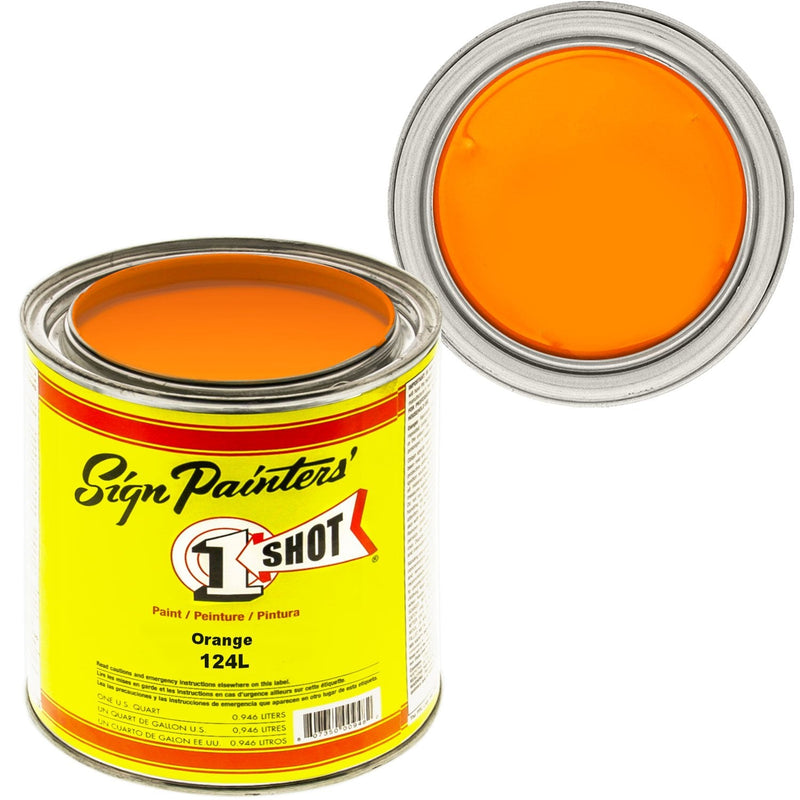 1Shot Lettering Enamel Orange 124L 4oz - Nevada Fine Arts