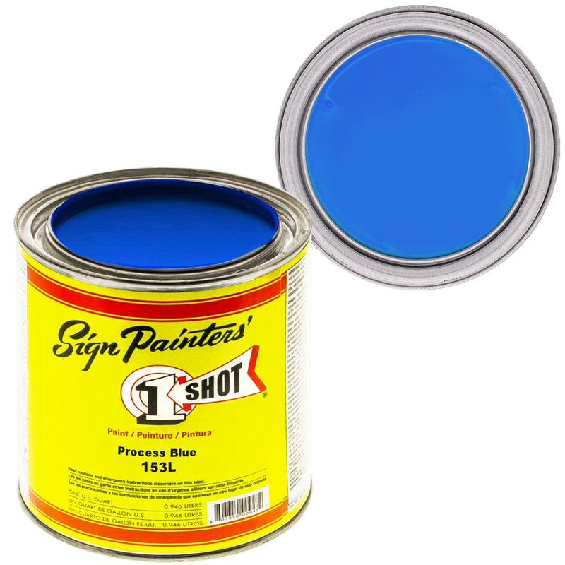 1Shot Lettering Enamel Process Blue 153L 4oz - Nevada Fine Arts