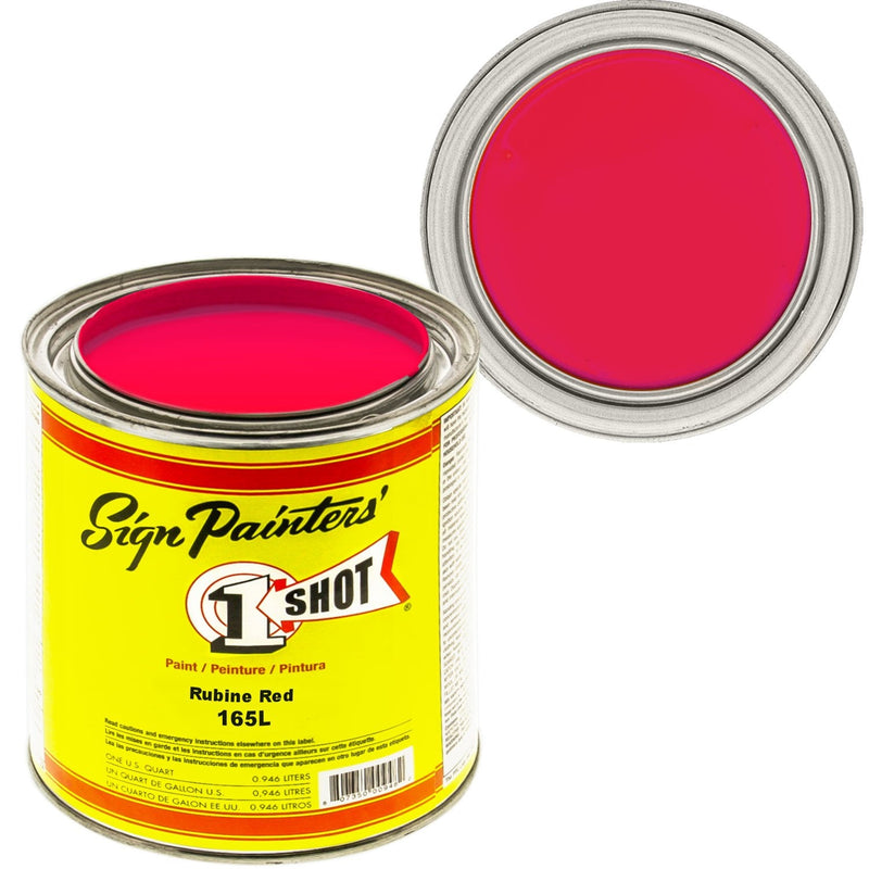 1Shot Lettering Enamel Rubine Red 165L 4oz - Nevada Fine Arts
