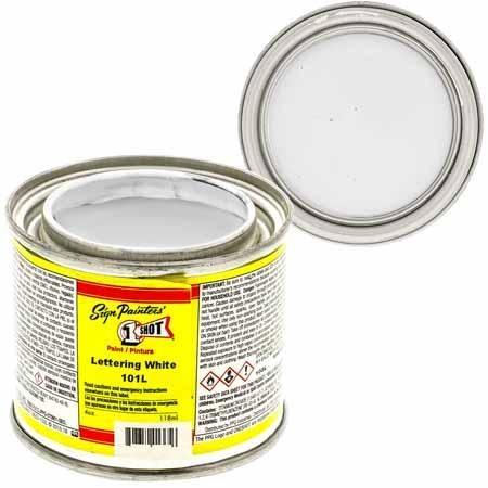1Shot Lettering Enamel White 101L 4oz - Nevada Fine Arts