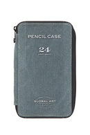 Speedball Canvas Pencil Case Steel Blue for 24 Pencils