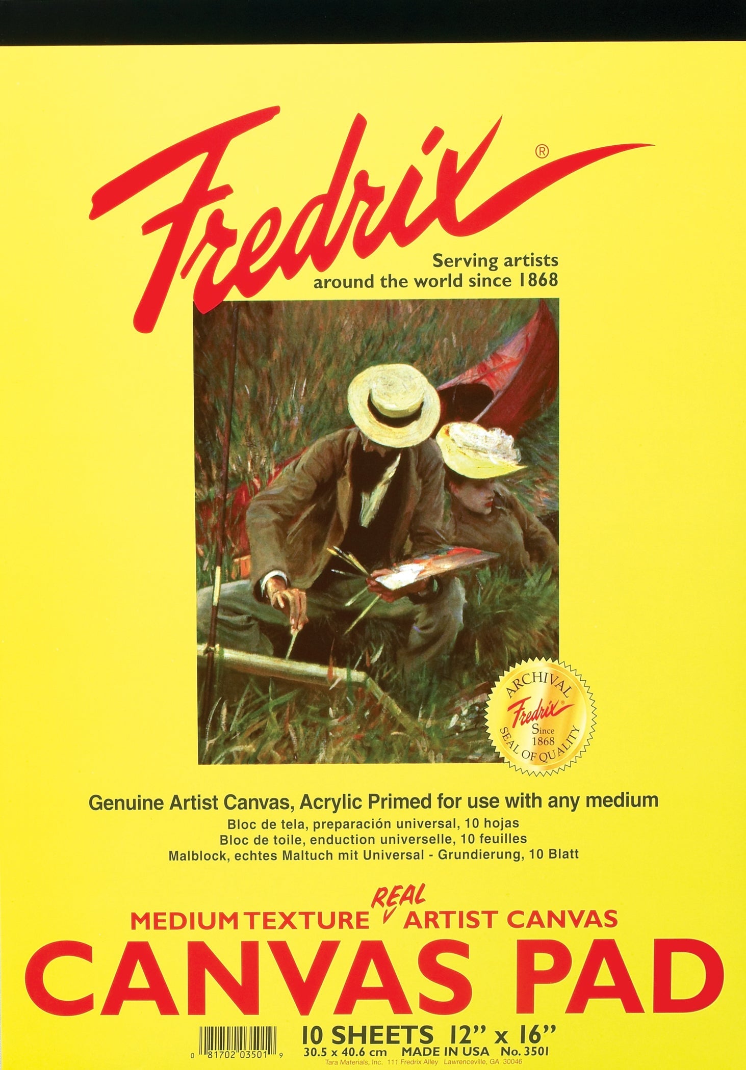 Fredrix 10インチ　ラウンド　キャンバス Fredrix 10インチ ラウンド キャンバス Fredrix Oval And Round
