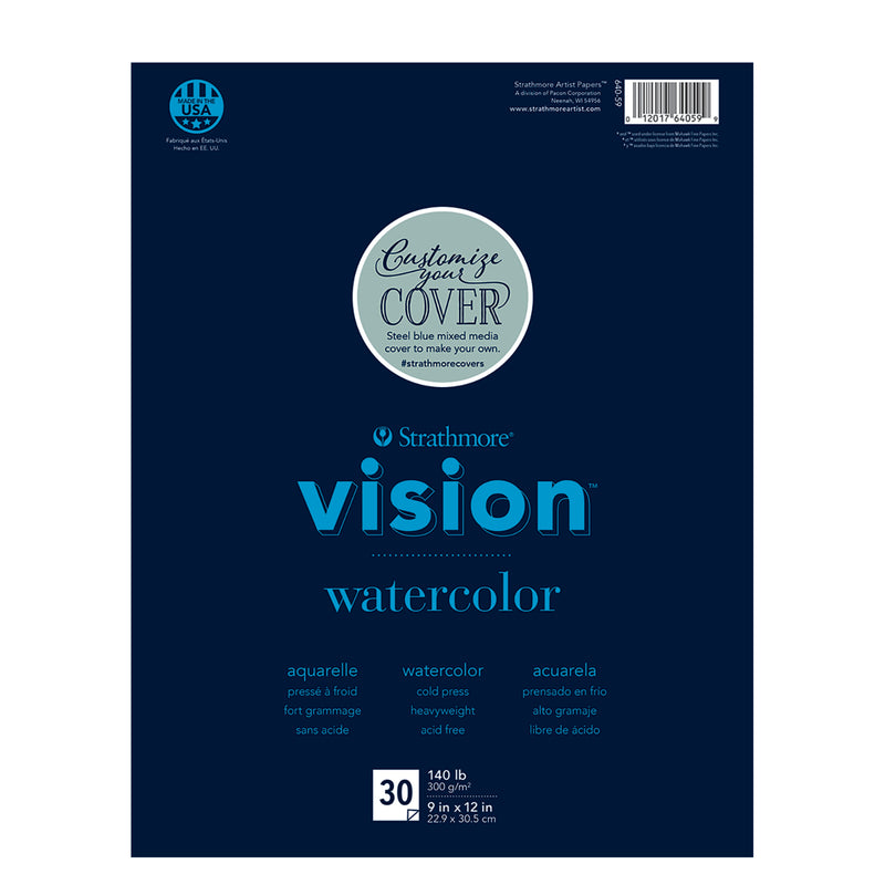 Strathmore Vision Watercolor pad 9”x12” 140lb
