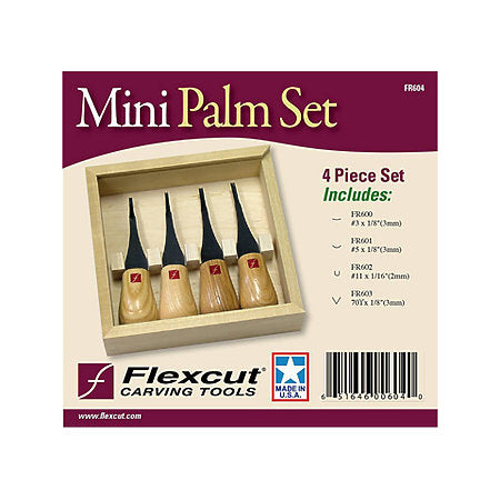 Flexcut Mini Palm Wood Carving Tool Set 4pc