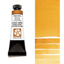 Daniel Smith Extra Fine Watercolors Burgundy Yellow Ochre 15ml Tube closeup with color swatch
