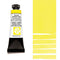 Daniel Smith Extra Fine Watercolors Bismuth Vanadate Yellow 15ml Tube closeup with color swatch