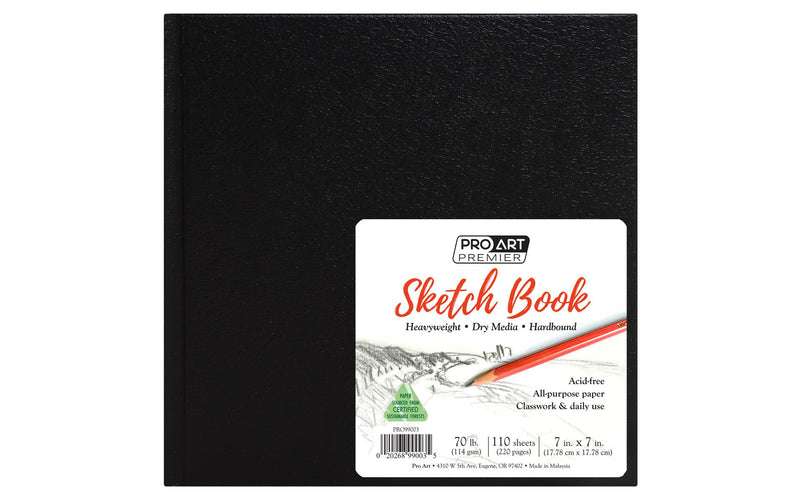 Pro Art Premier Hardcover Sketch Book 7"x7" 80sh Hardbound