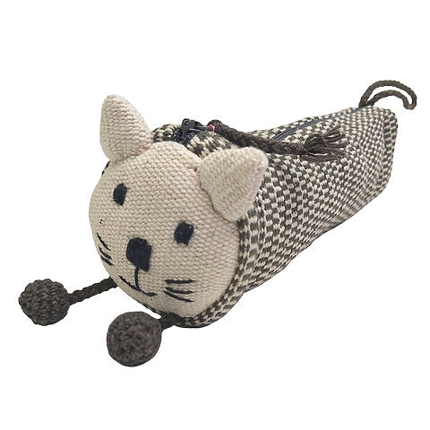 Woven Cat Handmade Pouches, Pink