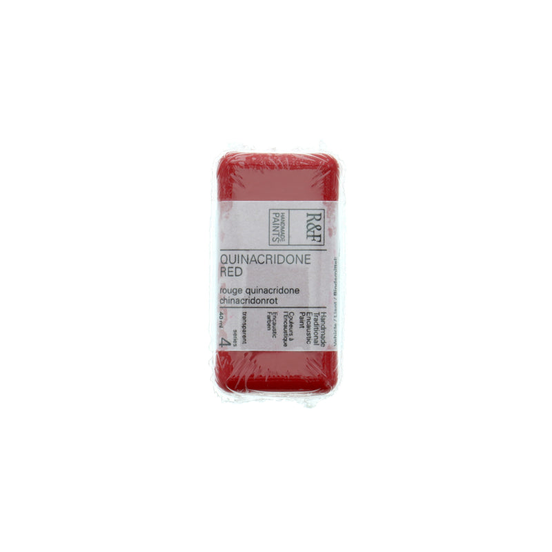 R&F Encaustic Paint Cake Quinacridone Red 40ml Series 4