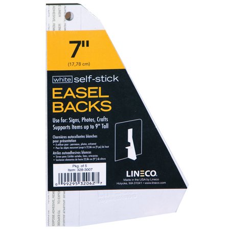 Lineco Self-Stick Easel Backs 7” White 5pk