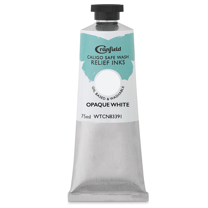 Cranfield Caligo Safe Wash Relief Ink Opaque White 75ml Tube