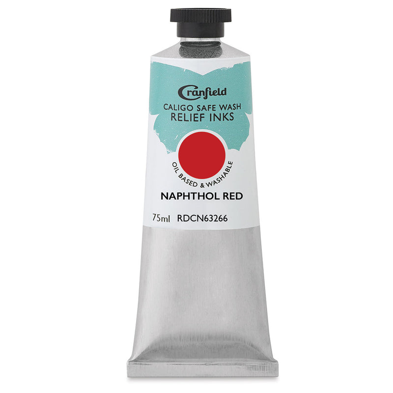 Cranfield Caligo Safe Wash Relief Ink Naphthol Red 75ml Tube