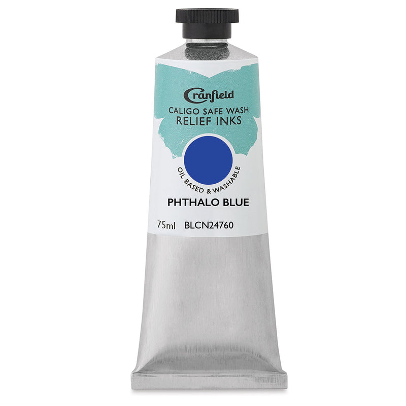 Cranfield Caligo Safe Wash Relief Ink Phthalo blue 75ml Tube