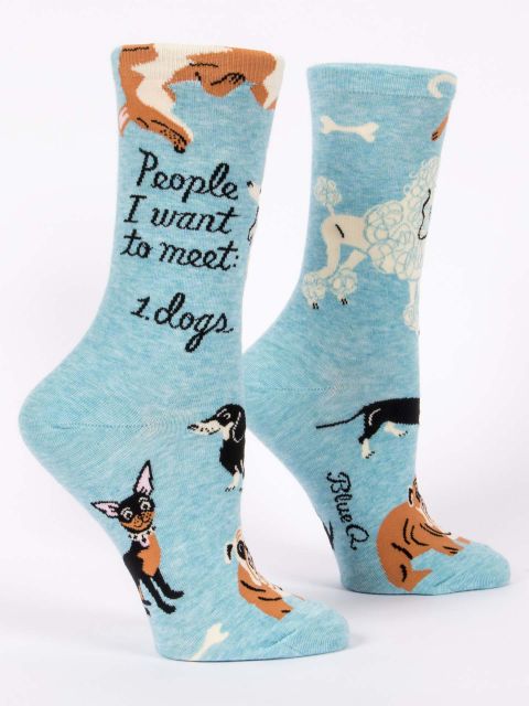 Blue Q Women’s Socks People I Want To Meet: Dogs