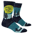 Blue Q Dragons and Wizards Men's Crew Socks