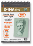 Kona Classic Spiral Bound Pad Grey 8X10