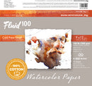 Fluid 100 Watercolor Paper cold Press 140lb 9"x12" 15sh