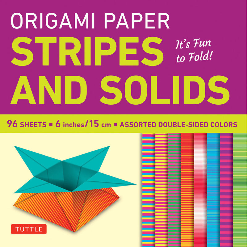 Origami Paper - Stripes and Solids 6" 96sh