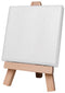 Art Alternatives Mini Easel Wood Natural 2.75”x5” with mini canvas