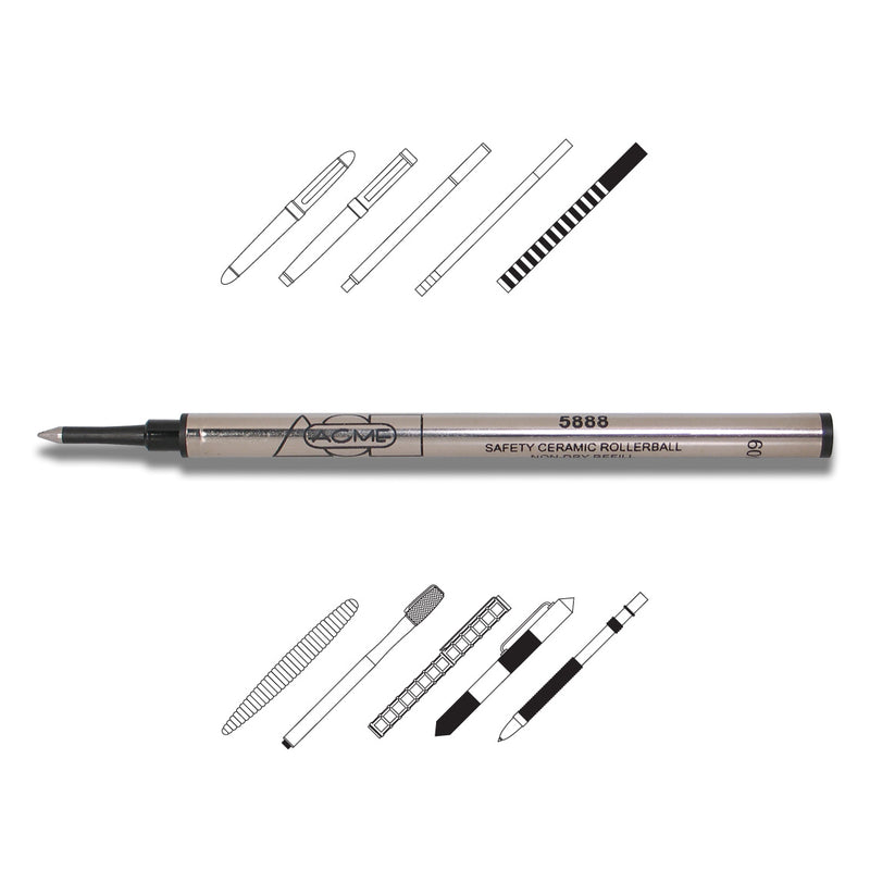ACME Studio 5888 F Rollerball Pen Refill Black with compatible pens