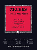 Arches 140lb Cold Press Oil Painting Pad 9X12 12sh - Nevada Fine Arts