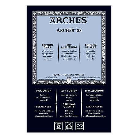 Arches Velin 88 Silkscreen Sheet White 20x30 - NFAE-13 - Nevada Fine Arts