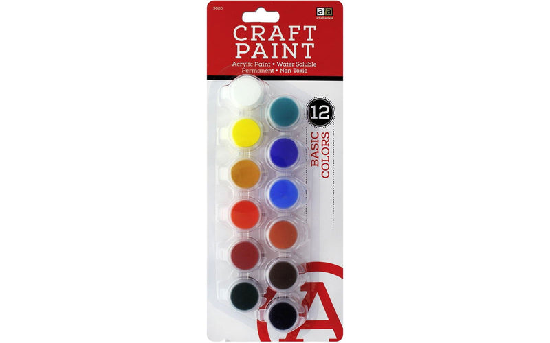Art Advantage Acrylic Paint Pot Basic 12pc - Nevada Fine Arts