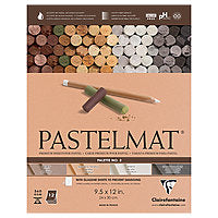 Clairefontaine Premium Pastelmat Pads, 9" x 12", PL2 - Assorted White, Sienna, Brown, Charcoal Gray