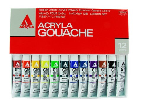 Holbein Acryla Gouache Lesson Set 20ml 12pc