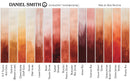 Daniel Smith Extra Fine Watercolors reds side by side color swatch