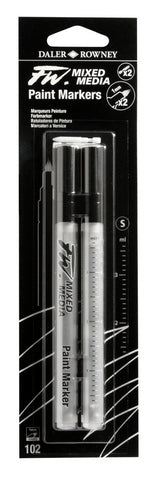 Daler Rowney FW 2-Marker 2-Nib Set 1mm Small Hard Point - Nevada Fine Arts