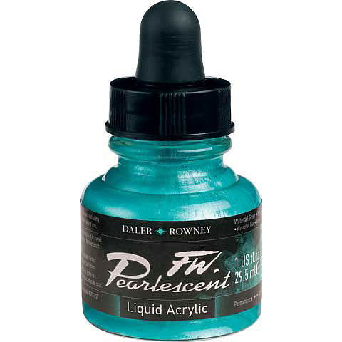 Daler Rowney FW Acrylic Ink Silver 1oz - Nevada Fine Arts