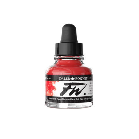 Daler Rowney FW Liquid Acrylic Ink Flame Red 1oz - Nevada Fine Arts