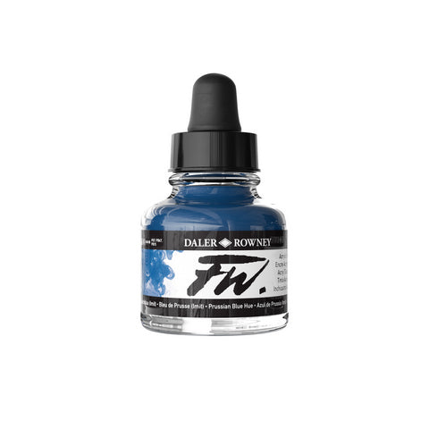 Daler Rowney FW Liquid Acrylic Ink Prussian Blue Hue 1oz - Nevada Fine Arts