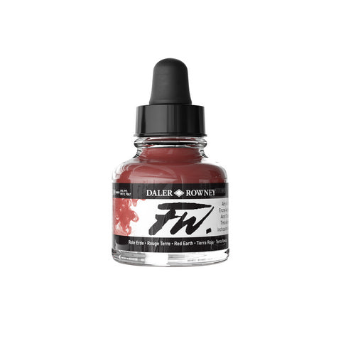 Daler Rowney FW Liquid Acrylic Ink Red Earth 1oz - Nevada Fine Arts