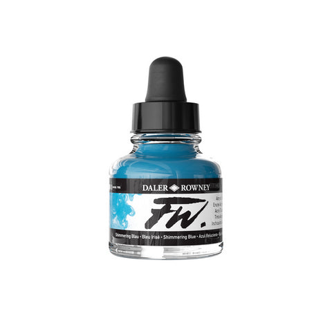Daler Rowney FW Liquid Acrylic Ink Shimmering Blue 1oz - Nevada Fine Arts