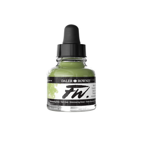 Daler Rowney FW Liquid Acrylic Ink Shimmering Green 1oz - Nevada Fine Arts