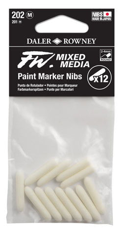 Daler Rowney FW Nib Set 2-4mm Bullet 12/pk - Nevada Fine Arts
