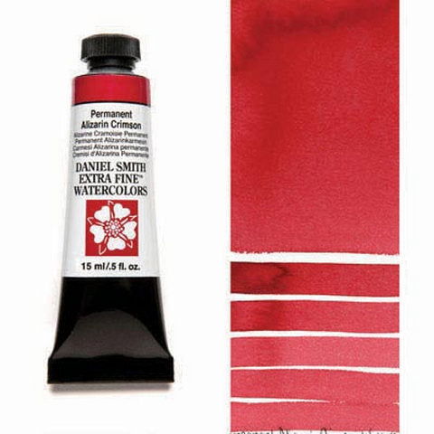 Daniel Smith Extra Fine Watercolor Paint Permanent Alizarin Crimson 15ml - Nevada Fine Arts