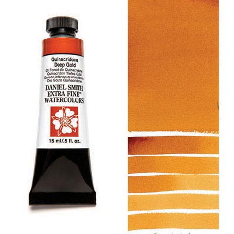 Daniel Smith Extra Fine Watercolor Paint Quinacridone Deep Gold 15ml - Nevada Fine Arts