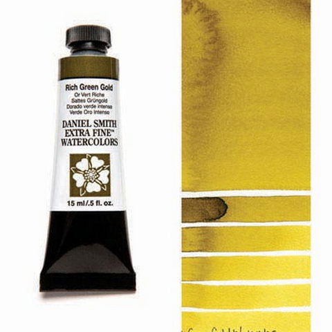 Daniel Smith Extra Fine Watercolor Rich Green Gold 15ml - Nevada Fine Arts