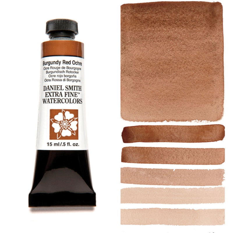 Daniel Smith Extra Fine Watercolors Burgundy Red Ochre 15ml Tube - Nevada Fine Arts