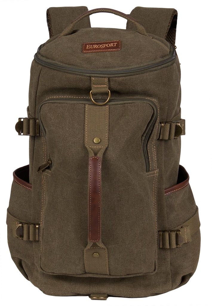 Eurosport Canvas Duffel Backpack 17x11 Olive - Nevada Fine Arts