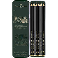 Faber-Castell Pitt Graphite Matte Pencil 6 Piece Tin Set