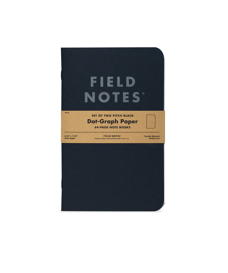 Field Notes Pitch Black Large Dot-Graph