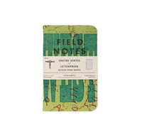 Field Notes United States of Letterpress Set of Three Noteooks