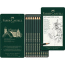 Faber-Castell Castell 9000 Graphite Pencil Art Set 8B-2H 12pc Tin - Nevada Fine Arts
