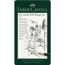 Faber-Castell Castell 9000 Graphite Pencil Design Set 12pc - Nevada Fine Arts