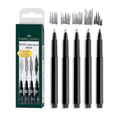 Faber-Castell PITT Artist Pens Set Black Assorted Nibs 4pc - Nevada Fine Arts