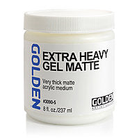 Golden Extra Heavy Gel Matte Acrylic Medium 8oz Jar